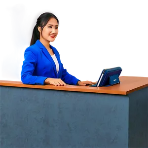 Reception Desk Worker Png 06272024 PNG image