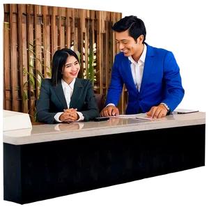 Receptionist And Customer PNG 06272024
