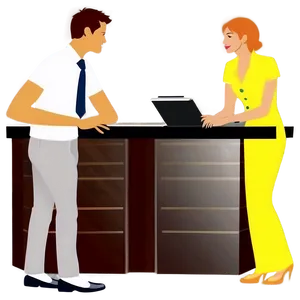 Receptionist And Customer PNG Ged67 PNG