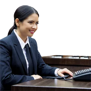 Receptionist And Customer PNG Whp