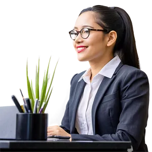 Receptionist In Corporate Office PNG Gqk39 PNG