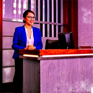 Receptionist In Corporate Office PNG Yld47 PNG