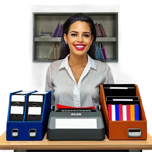 Receptionist Organizing Files PNG Iic22 PNG