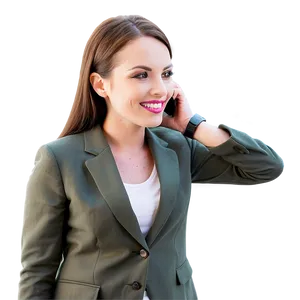 Receptionist Taking Call Png 06272024 PNG image