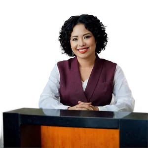 Receptionist Welcoming Patient PNG 06272024