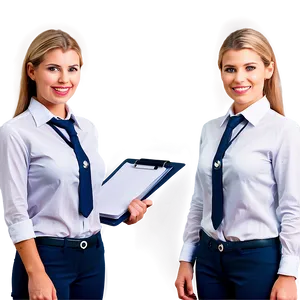 Receptionist With File Folder PNG 06272024 PNG