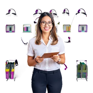 Receptionist With File Folder PNG 91 PNG