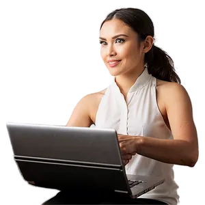 Receptionist With Laptop Png 06272024 PNG image