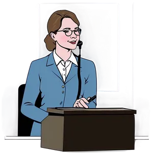 Receptionist With Walkie Talkie PNG Cvg