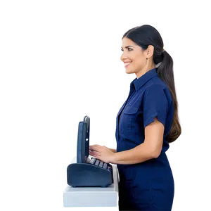 Receptionist With Walkie Talkie PNG Vfo59 PNG