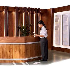 Receptionist Writing Notes PNG Iwx