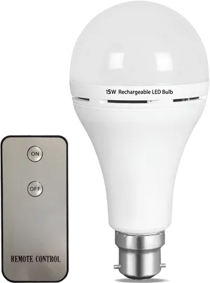 Rechargeable L E D Bulbwith Remote Control PNG