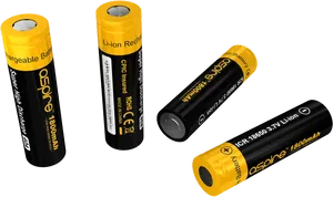 Rechargeable Liion Batteries1800m Ah PNG image