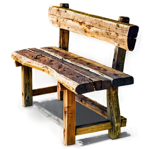 Reclaimed Wood Bench PNG Lwv38