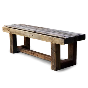 Reclaimed Wood Bench PNG Wgc36