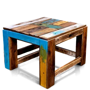 Reclaimed Wood End Table PNG Rmf48 PNG