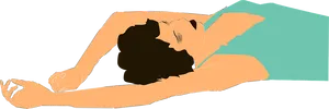 Reclining Woman Vector Art