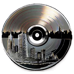 Record With Cityscape Png 05242024 PNG image
