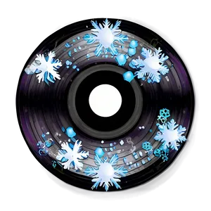 Record With Snowflakes Png Fiu PNG image