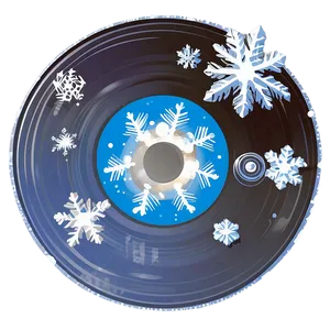 Record With Snowflakes Png Wty PNG image