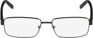 Rectangular Frame Eyeglasses Transparent Background PNG image