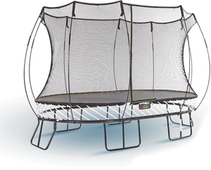 Rectangular Trampoline With Enclosure PNG