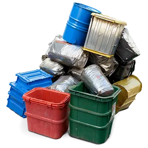 Recyclable Waste Pile PNG Iie PNG