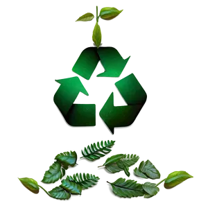 Recycle Symbol With Leaves Design Png 05252024 PNG image
