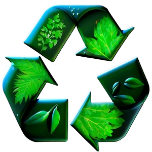 Recycle Symbol With Leaves Design Png Nue PNG image