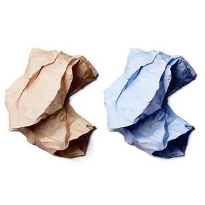 Recycled Crumpled Paper PNG 05242024