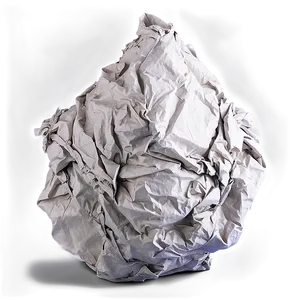 Recycled Crumpled Paper PNG 05242024