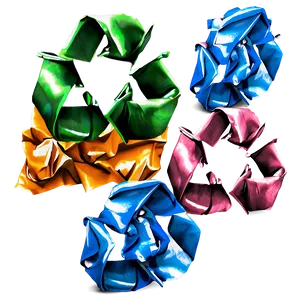 Recycled Crumpled Paper PNG 05242024