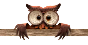 Recycled Material Owl Art PNG image
