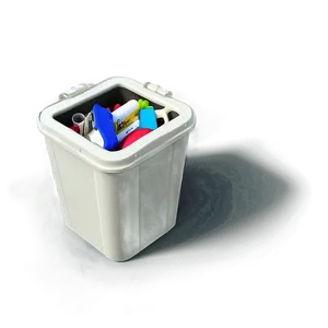 Recycling Bin Top View PNG Grn30