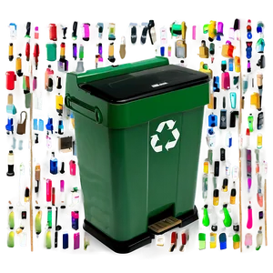 Recycling Bin With Foot Pedal PNG Dls PNG