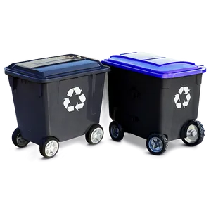 Recycling Bin With Wheels PNG Sun73