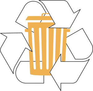 Recycling Bin Within Recycle Symbol PNG image