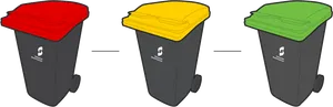 Recycling Bins Color Coded PNG image