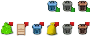 Recycling Process Icons