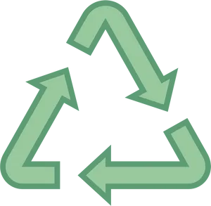 Recycling Symbol Greenon Blue Background PNG image