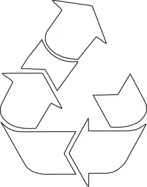 Recycling Symbol Outline PNG image