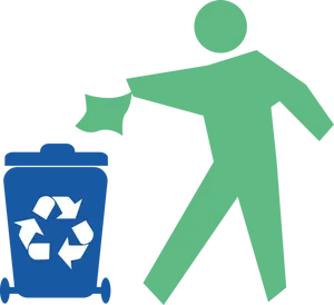 Recycling Symboland Person Icon PNG image
