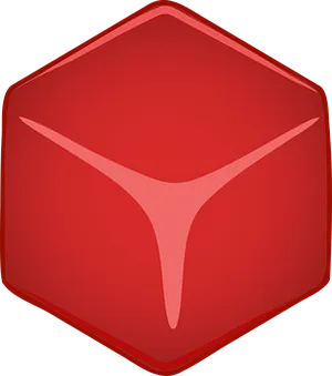 Red Abstract Cube Icon PNG image