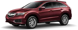 Red Acura R D X S U V Profile View PNG image