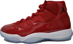 Red Air Jordan11 Sneaker.png PNG image