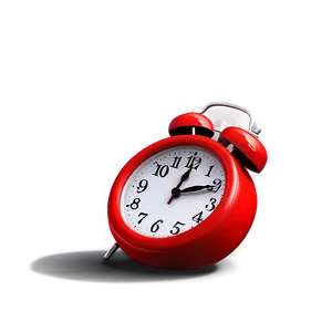 Red Alarm Clock PNG 05252024
