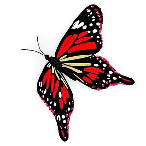 Red And Black Butterfly Png 06122024 PNG image