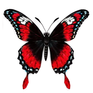 Red And Black Butterfly PNG Wkj PNG