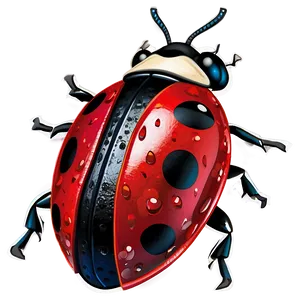 Red And Black Ladybug PNG Vpb30