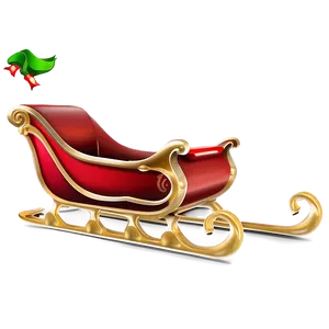 Red And Gold Christmas Sleigh Png Cci81 PNG image